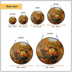 Pumpkin Wheelbarrow Autumn Stained Glass Suncatcher