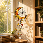 Ghost Blossom Crescent Moon Holographic Acrylic Suncatcher