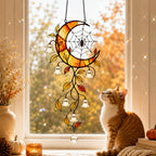 Ghost Blossom Crescent Moon Holographic Acrylic Suncatcher
