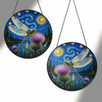 Two sizes of the dragonfly suncatcher side by side
