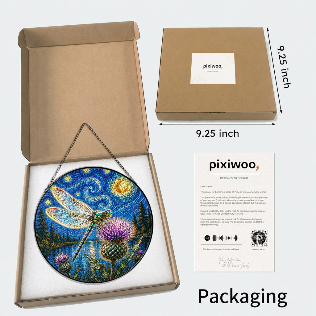 Pixiwoo gift box packaging for the stained glass suncatcher