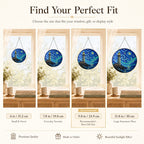 Size guide for the lighthouse stained glass suncatcher