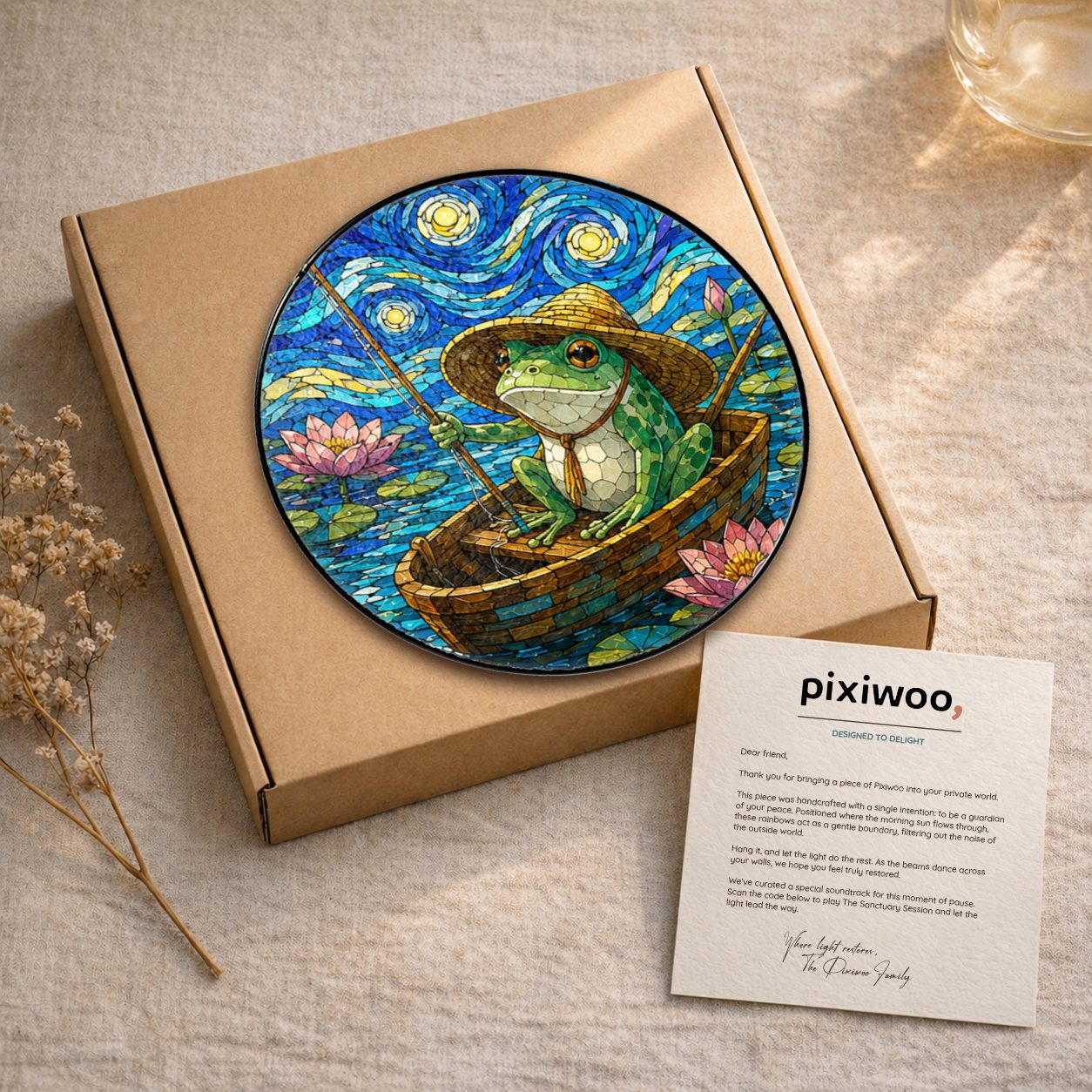 Suncatcher with Pixiwoo gift box and thank you card
