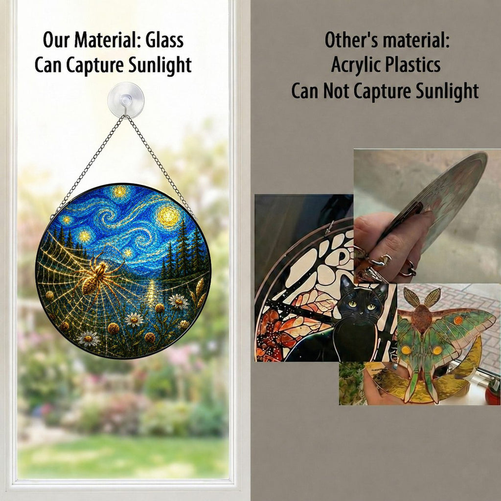Real glass versus acrylic suncatcher comparison