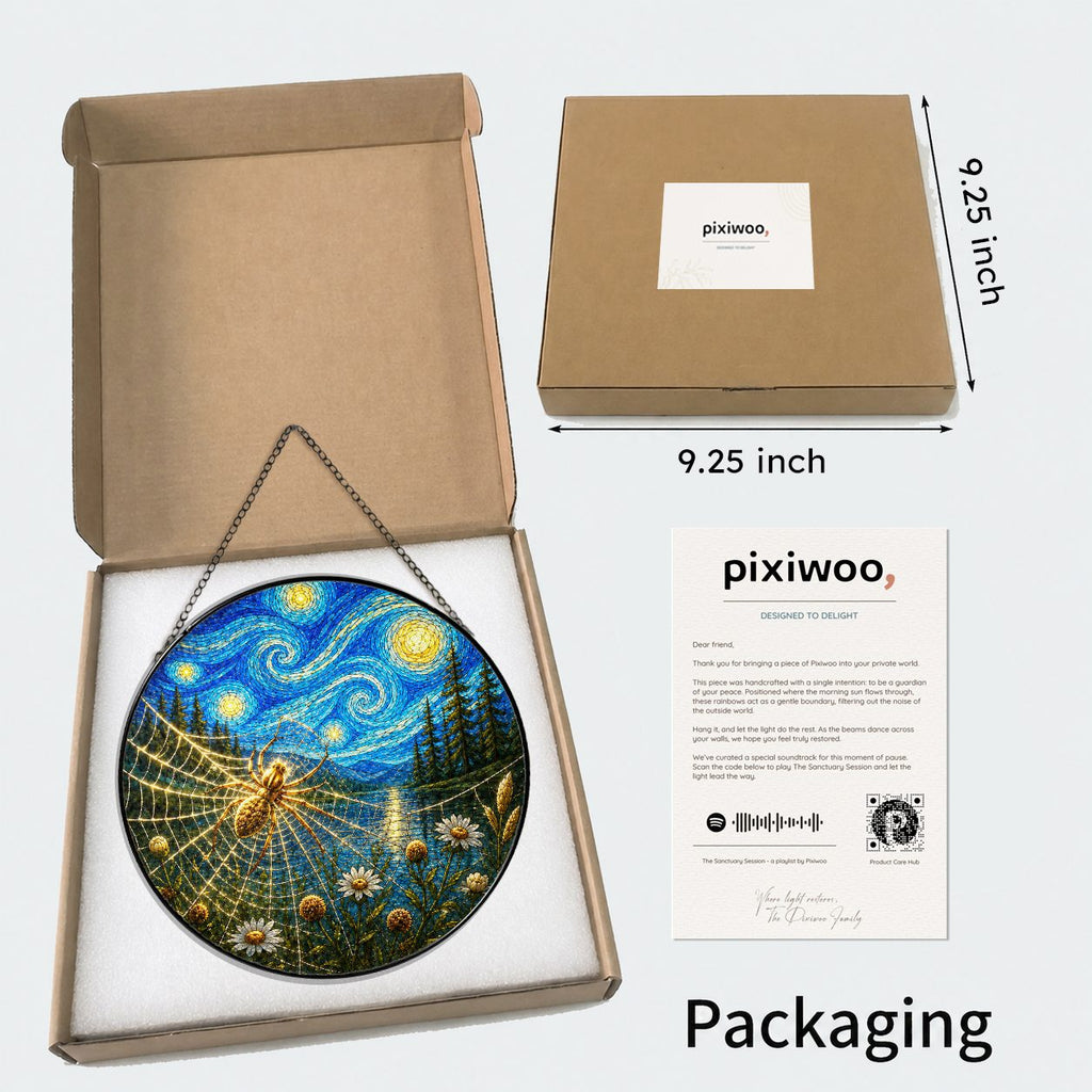 Pixiwoo gift box packaging for the stained glass suncatcher