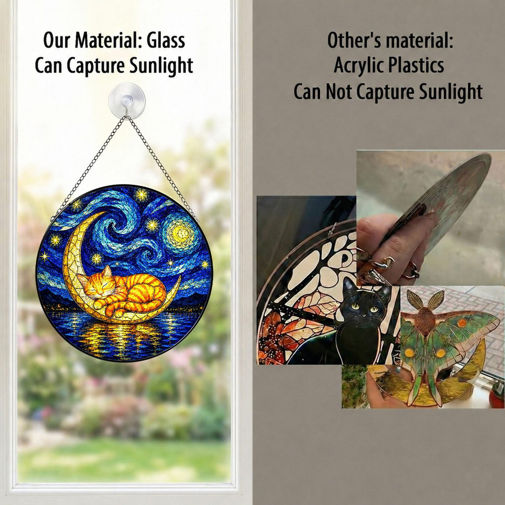 Real glass versus acrylic suncatcher comparison