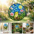 Frog blossom suncatcher in window garden and balcony settings