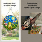 Real glass versus acrylic suncatcher comparison