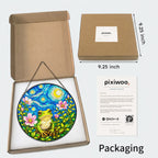 Pixiwoo gift box packaging for the stained glass suncatcher
