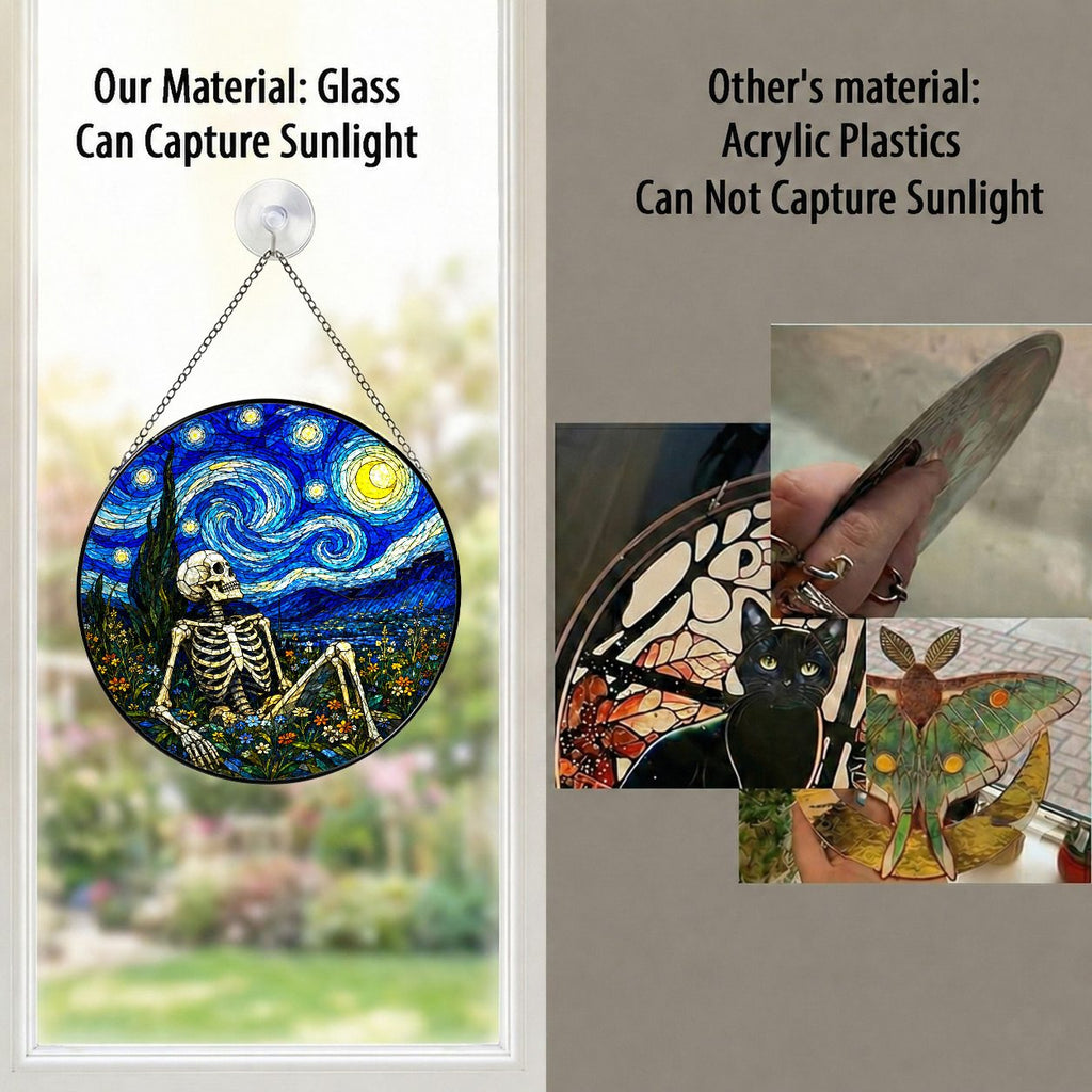 Real glass versus acrylic suncatcher comparison