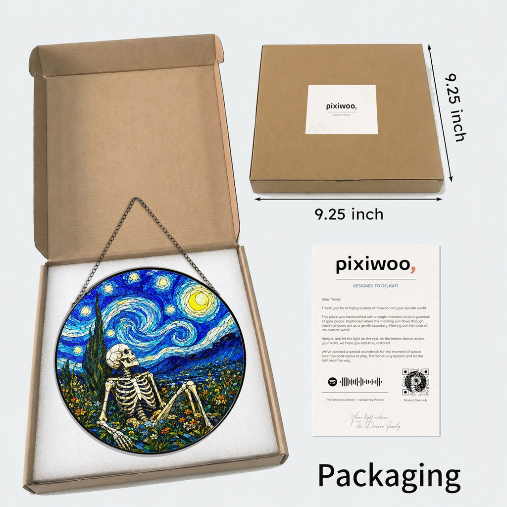 Pixiwoo gift box packaging for the stained glass suncatcher