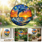 Dolphin suncatcher in window garden and balcony settings