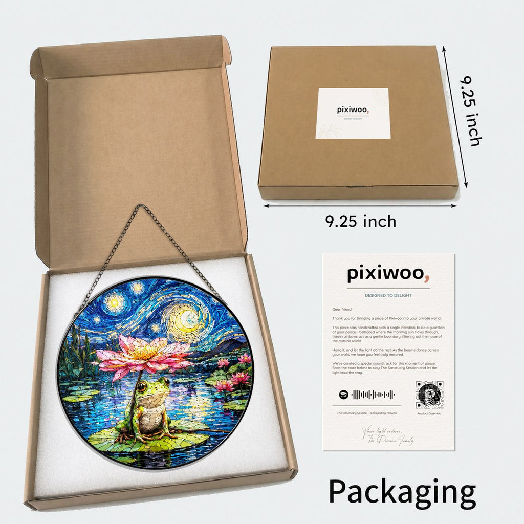 Pixiwoo gift box packaging for the stained glass suncatcher