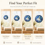 Size guide for the swan stained glass suncatcher