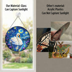 Real glass versus acrylic suncatcher comparison