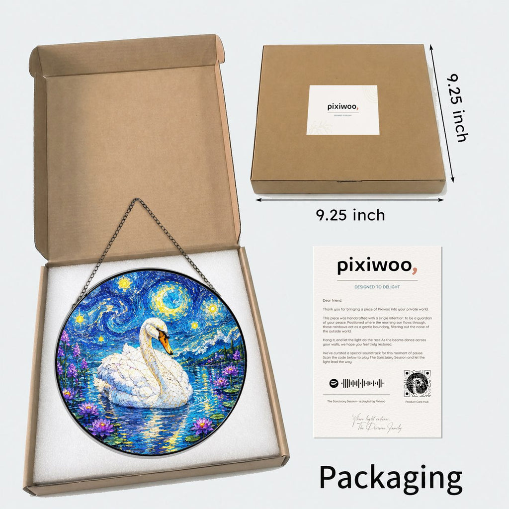 Pixiwoo gift box packaging for the stained glass suncatcher