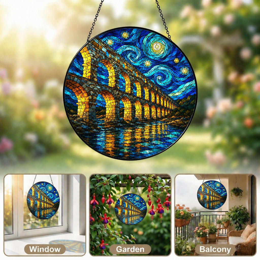 Aqueduct suncatcher in window garden and balcony settings