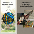 Real glass versus acrylic suncatcher comparison
