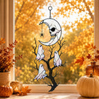 Skull Moon & Ghost Tree Holographic Acrylic Suncatcher