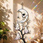 Skull Moon & Ghost Tree Holographic Acrylic Suncatcher