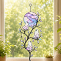 Pastel Moon & Ghost Branch Holographic Acrylic Suncatcher