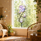 Pastel Moon & Ghost Branch Holographic Acrylic Suncatcher
