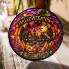 Halloweentown Est. 1998 Stained Glass Suncatcher