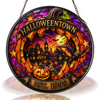 Halloweentown Est. 1998 Stained Glass Suncatcher