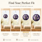 Wise Owl in a Witch Hat Moon Phase Stained Glass Suncatcher