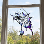 Iridescent Spider Web Corner Holographic Acrylic Suncatcher