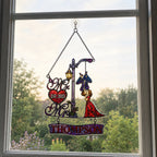 Personalized Family Name Mr & Mrs Couple Lamppost Holographic Acrylic Suncatcher
