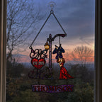 Personalized Family Name Mr & Mrs Couple Lamppost Holographic Acrylic Suncatcher