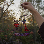 Personalized Family Name Mr & Mrs Couple Lamppost Holographic Acrylic Suncatcher