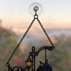 Personalized Family Name Mr & Mrs Couple Lamppost Holographic Acrylic Suncatcher