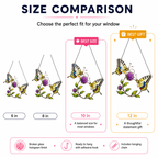 Swallowtail Butterfly Pair & Purple Clover Holographic Acrylic Suncatcher