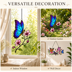 Blue morpho butterfly suncatcher versatile decoration indoor outdoor wall