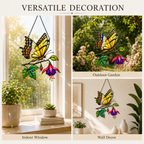 Swallowtail butterfly fuchsia suncatcher versatile decoration indoor outdoor wall