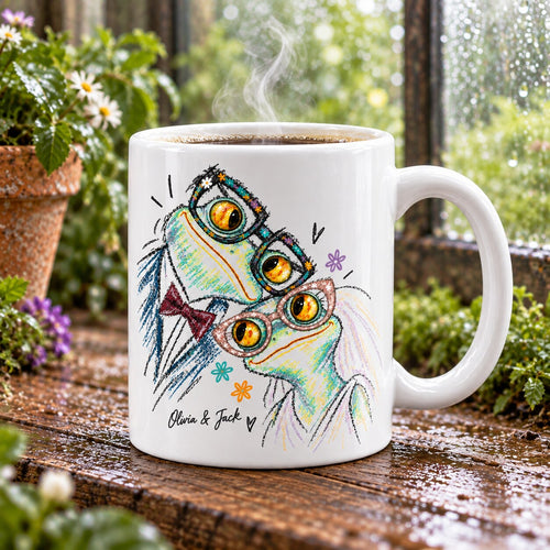 Personalized Sunday Best Frog Couple Mug