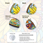 Sunflower butterfly stained glass suncatcher lifestyle