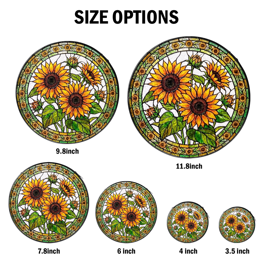 Sunflower Stained Glass Suncatcher