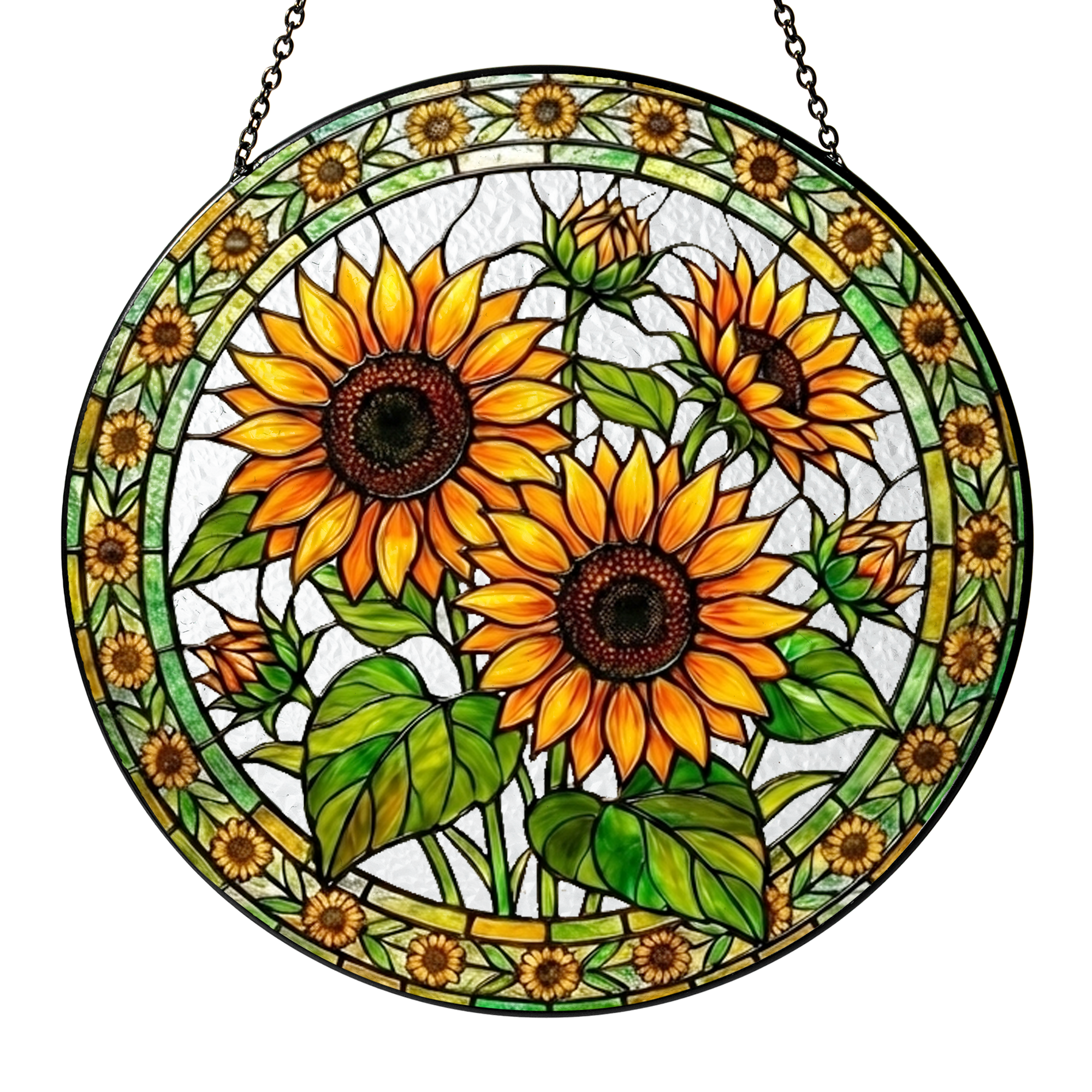 Sunflower Stained Glass Suncatcher