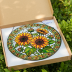Sunflower Stained Glass Suncatcher