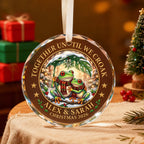 Personalized Together Until We Croak Frog Couple Christmas Glass Ornament