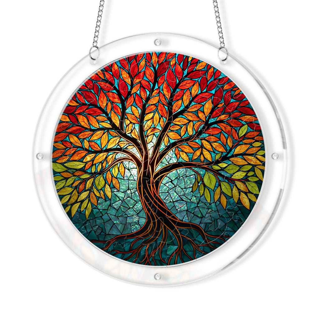 Tree of life acrylic puzzle suncatcher
