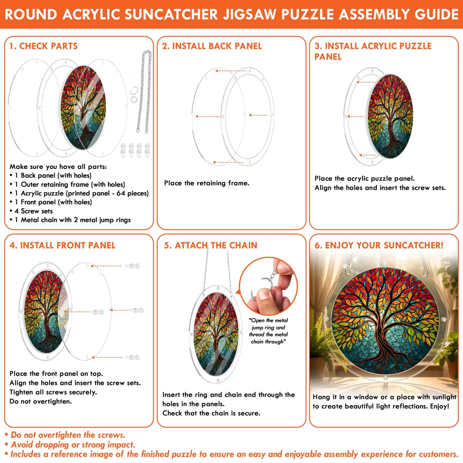 Tree of life acrylic puzzle suncatcher lifestyle