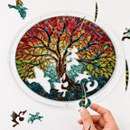 Tree of life acrylic puzzle suncatcher