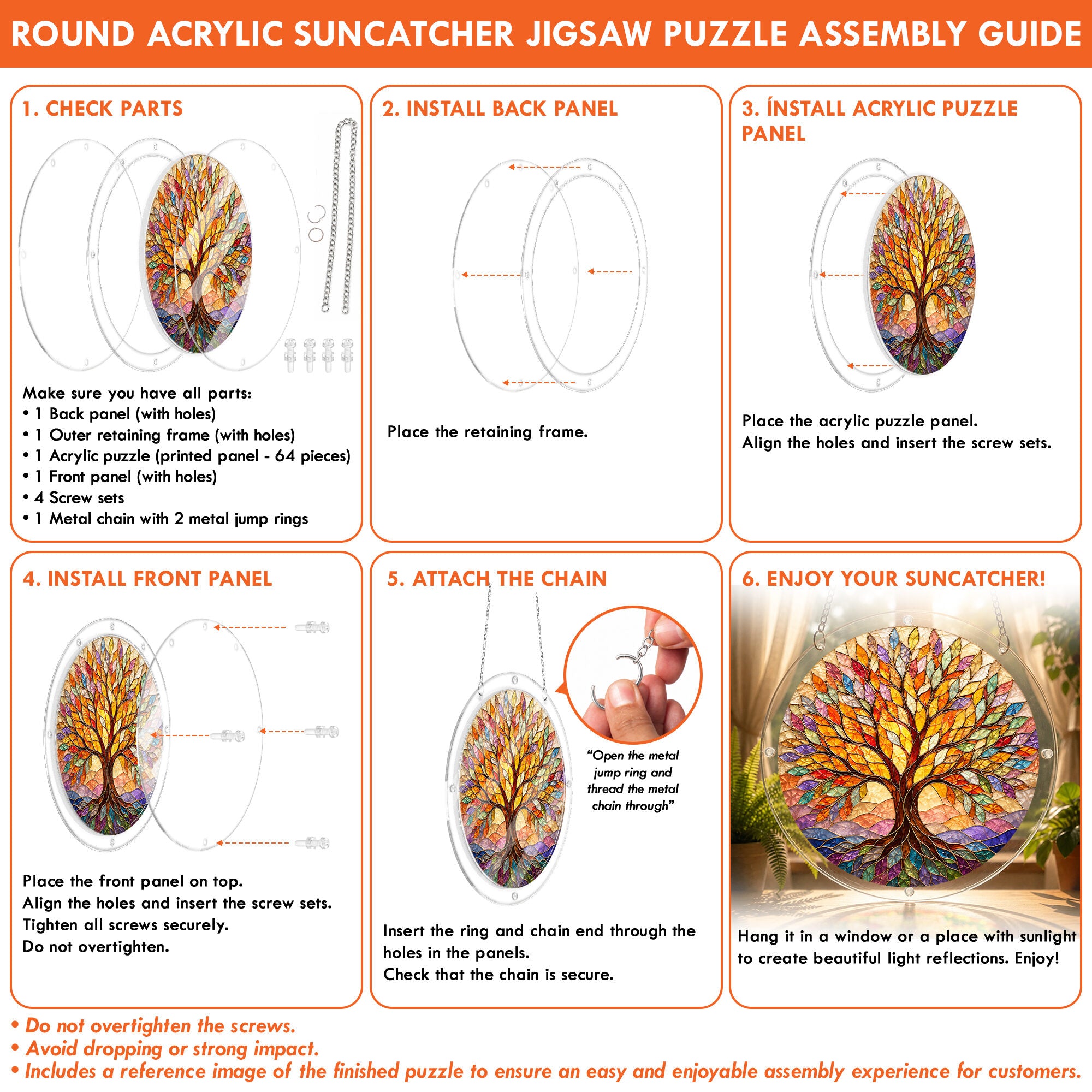 Tree of Life Acrylic Puzzle Suncatcher