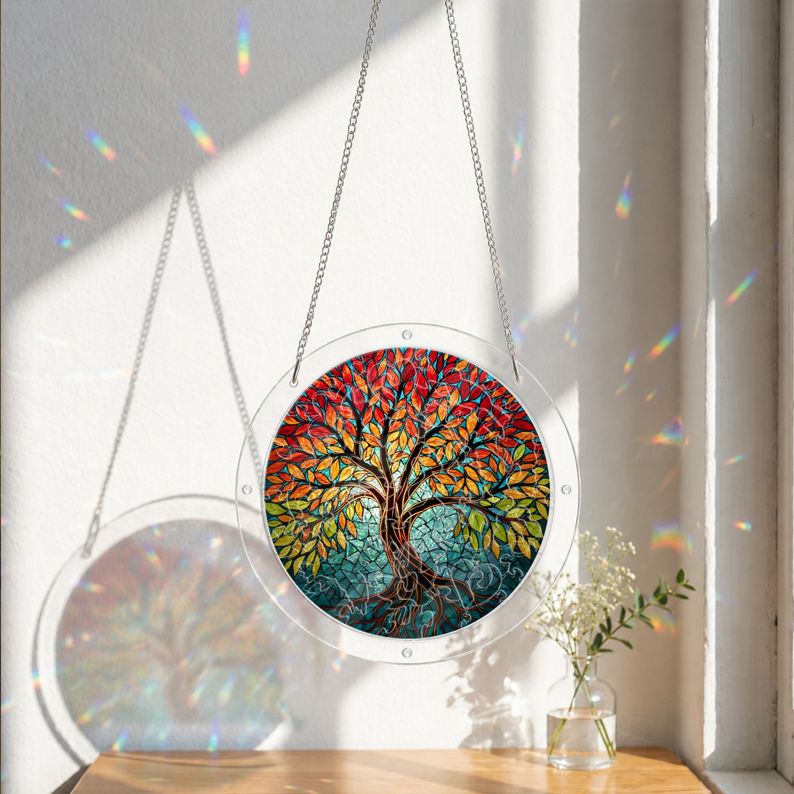 Tree of life acrylic puzzle suncatcher packaging