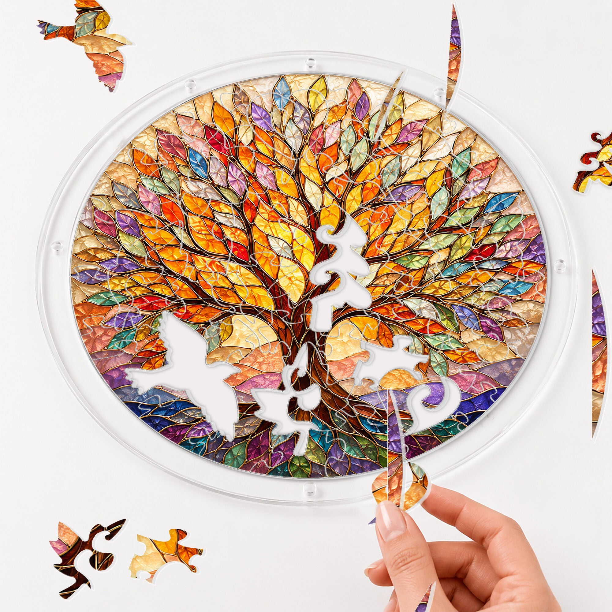 Tree of Life Acrylic Puzzle Suncatcher