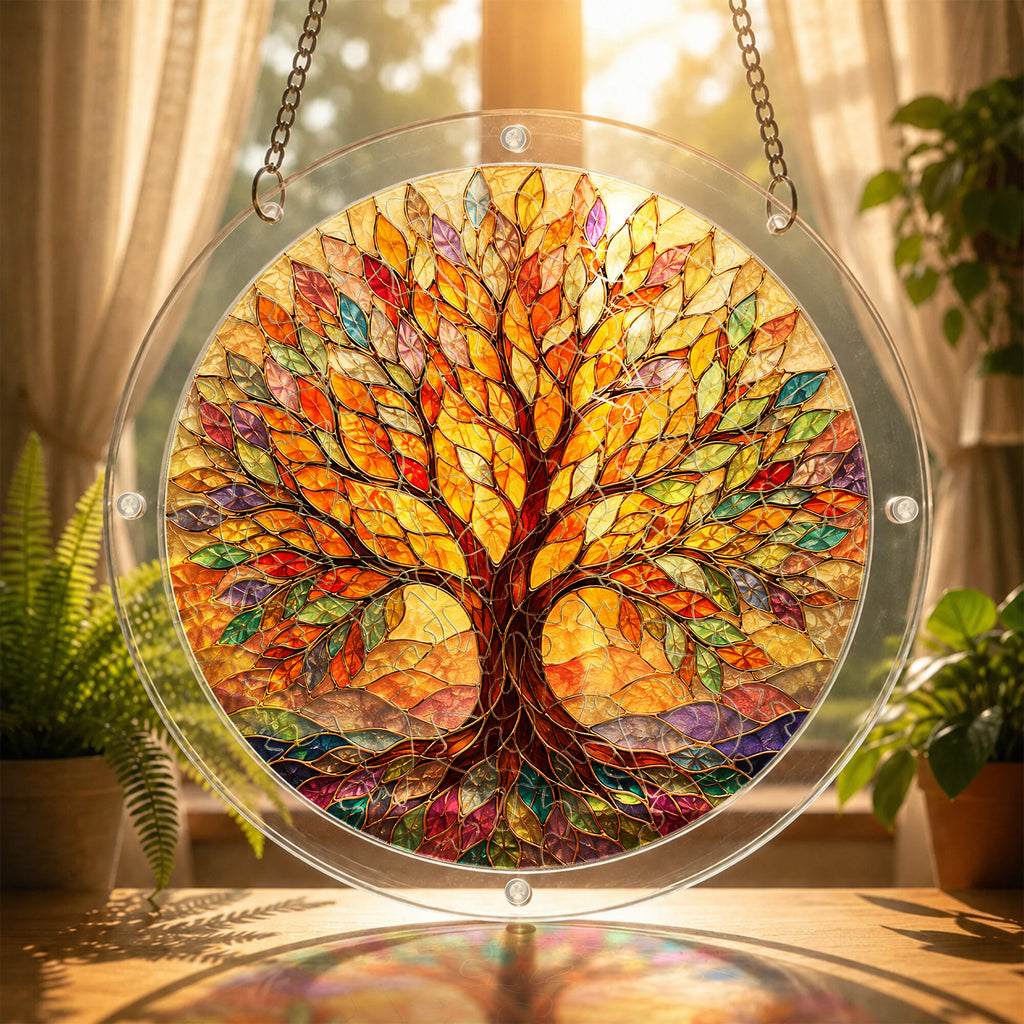 Tree of Life Acrylic Puzzle Suncatcher